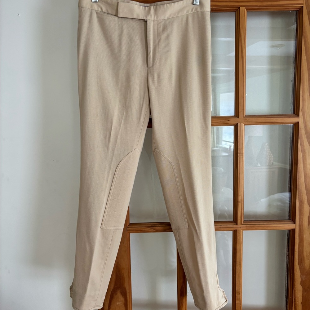 Ralph Lauren Purple Label Slim Ankle Pants Wool button ankle size 6